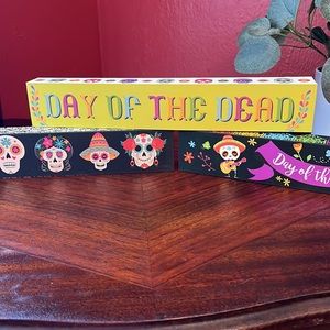3- Pieces ~ Day of The Dead Approx. Measurements 12” W x 1 1/4” D x 1 7/8”